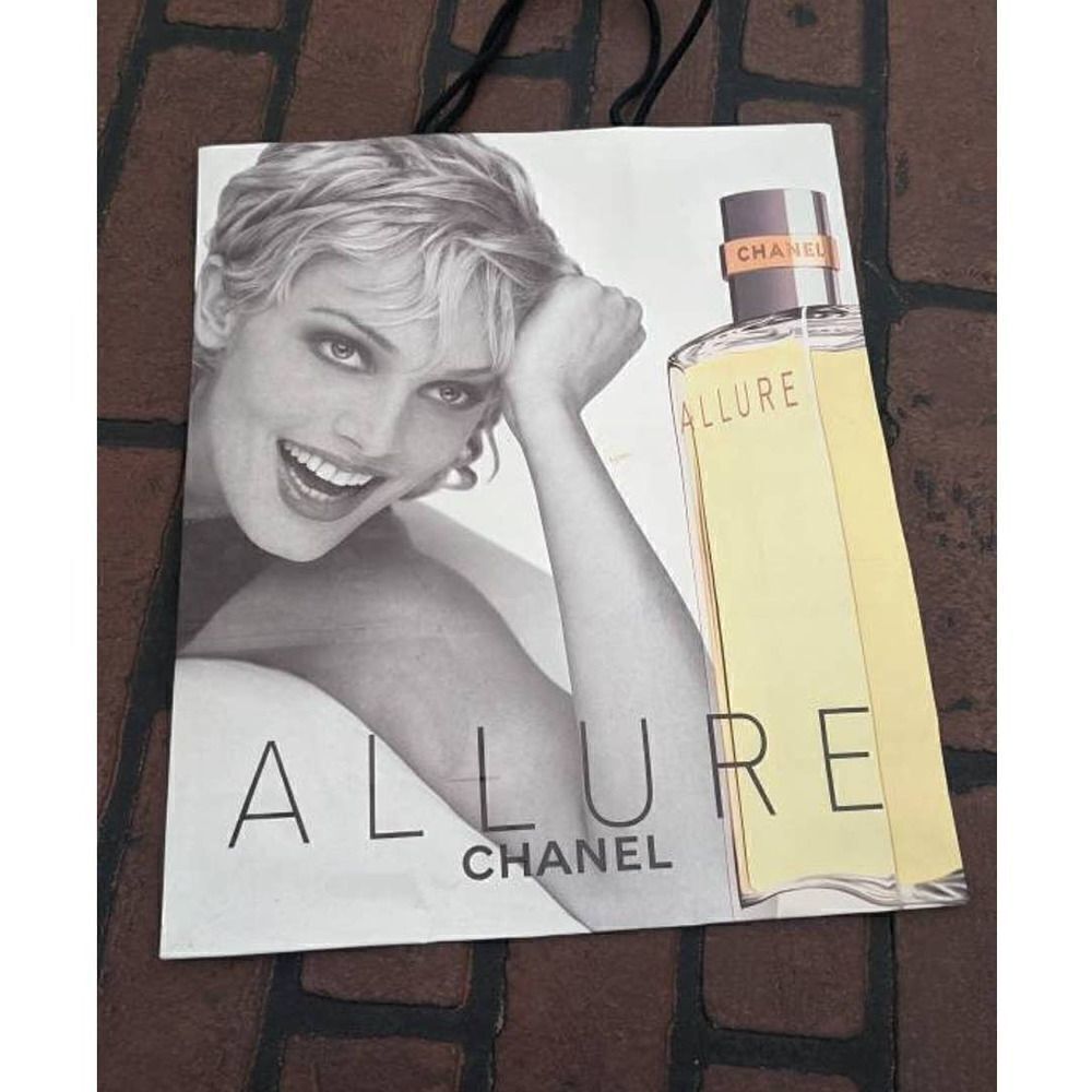 ‎Chanel Allure 1998 Shopping Tote Bag Vintage Perfume Parfum Advertising